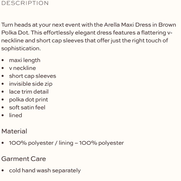 Petal & Pup Arella Brown Polka Dot Maxi Dress - Picture 3 of 12